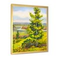 thumbnail image 2 of Designart 'Colorful Young Orange Betulas Along Bank Of Calm Bay' Lake House Framed Art Print, 2 of 4