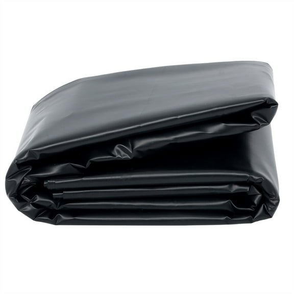 findmall 20 x 25 ft 20 Mil HDPE Fish Pond Liner Pond Liners Waterproof Fish Liner Black