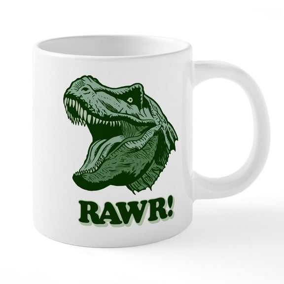 CafePress - T Rex RAWR - 20 Oz White Ceramic Mega Mug