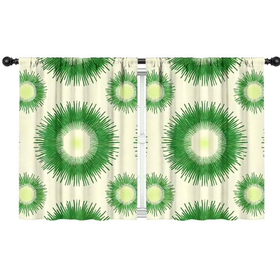 Blackout Kids Curtains,Green Tie Dye Sunburst Pattern Childrens Insulated Curtains Set Of 2,Bedroom Essentials,Toddler Room Decor 42"x54"