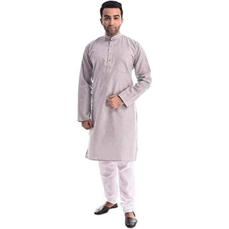 

Royal Kurta Mens Cotton Kurta Pyjama (42 Grey)