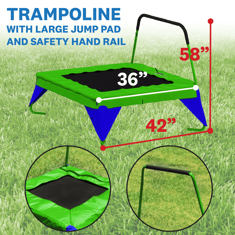 Fitness reality kids fun series metal swing set with trampoline and ladder climber sale