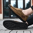 thumbnail image 5 of EKVAHL Men's Leather Casual Slip-On Loafers, Lightweight Non-Slip Hand-Stitched Moccasins for Walking and Outdoor Use Brown, 5 of 5