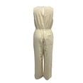 thumbnail image 4 of Vestido Ocean Pacific para Mujer Tipo Lino Jumpsuit, Cuello V con Bolsas Laterales Beige Talla EG, 4 of 4