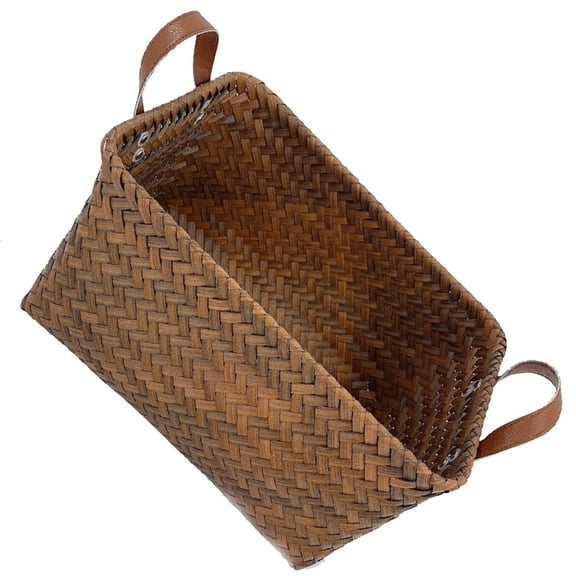 Hamper Rattan Basket with Lid Woven Storage Laundry Child