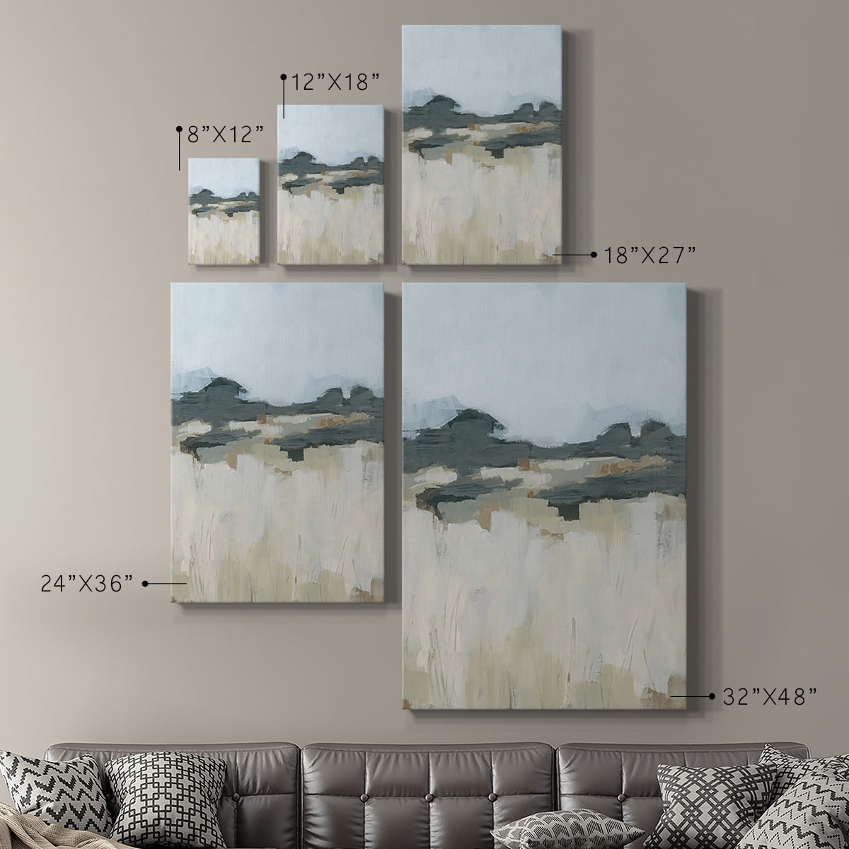 Brushstroke Badlands II Premium Gallery Wrapped Canvas - Ready to Hang
