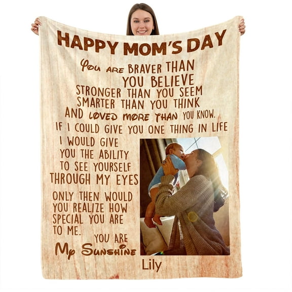 Best Gifts for Mom Mothers Day Anniversary Birthday, Wrap Mom in Cozy Love, I Love You Blanket to Mom Gifts from Daughter Son, Mothers Day Blanket for Mom 50 "x60