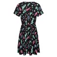 thumbnail image 5 of Minimal Memphis 80s Style Pattern Dress Summer Street Style Dresses Female Short Sleeve Printed Sundress, 5 of 7