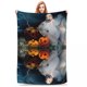 thumbnail image 1 of Manta de franela de calabaza de Halloween, suave manta de franela para la siesta, sofá de oficina, cálida manta de vellón acondicionador, tapiz decorativo, manta de juego para niños, manta de picnic,, 1 of 8