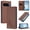 Brown, variant on For Google Pixel 10 /10 Pro Phone Case,Peony Embossing Design,Anti-Scratch PU Leather Flip Foilo Cover,With Card Holder,Kickstand,Shockproof Drop Protection,Durable Wallet Phone Case,Orange