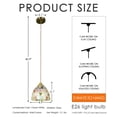 thumbnail image 2 of LUOLAX 7-inch Modern Colored Grid Pendant Light, Creative Single-Head Lighting Fixture, Bedroom, Balcony, and Entryway Decorative Light, 2 of 10
