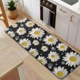 thumbnail image 5 of Black White Flower Pattern Kitchen Rug Mat,Kitchen Runner Rugs Non Skid Washable,Decorative Kitchen Floor Mats for Kitchen,Sink,Laundry,17"x47.2", 5 of 7