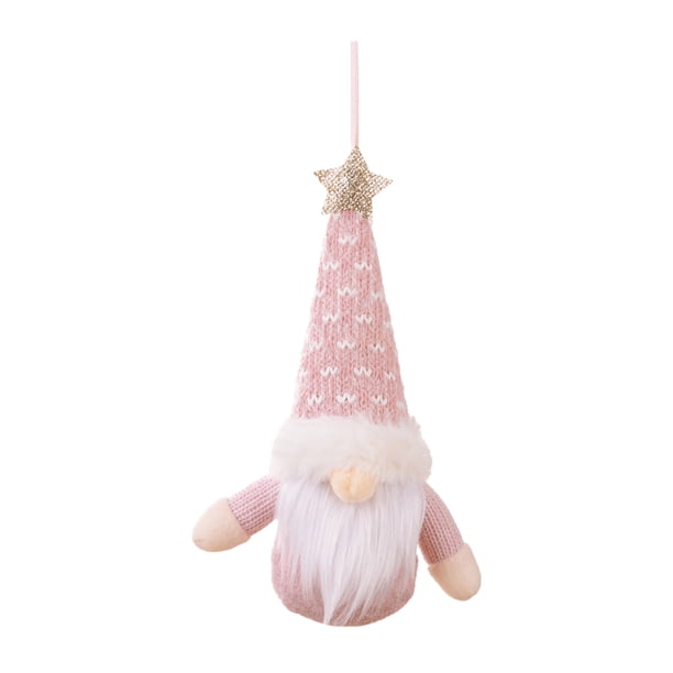 Decoración para árbol de Navidad de Gardenne, muñeco de gnomo de tela suave, colgante de gnomo navideño, artesanía fina, adorno sin rostro, decoración festiva para fiestas, regalo de Navidad