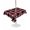Red, Black, Crimson, variant on Outdoor Tablecloth with Umbrella Hole for Patio/Picnic/Party/Camping, Grey Geometric Waterproof Table Cloth Square Cover Washable, Black White Boho (54"x 54")