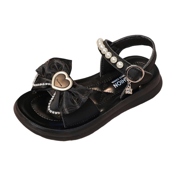 MKHSQHDG Indoor Slippers Shoes Thick Soled Comfortable Soft Soled Sandals Fashionable Princess Love Butterfly Sandals Girls Slippers Size 11/12 8-9 Years