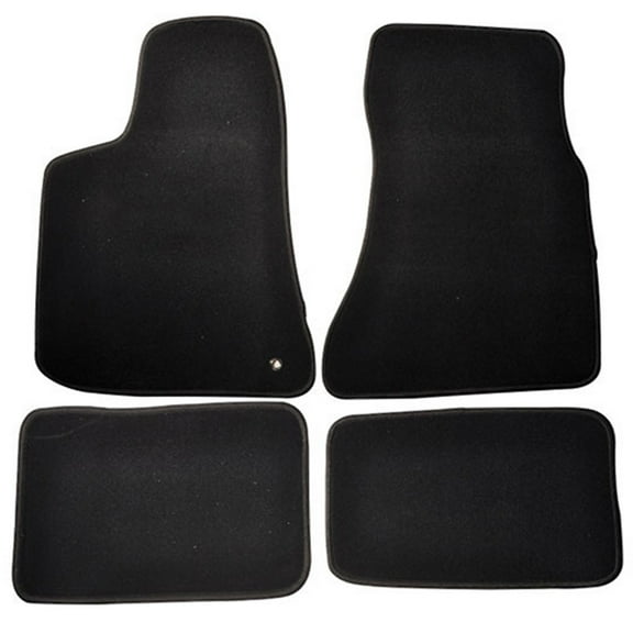 Ikon Motorsports Compatible with 06-10 Dodge Charger 4Dr OE Factory Style Black Nylon Carpet Car Floor Mats Front Rear 2005 2006 2007 2008 2009 2010