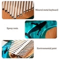 thumbnail image 2 of 17-key Beech Kalimba Thumb Piano Finger Piano Mini Kalimba Portable Musical Instrument, 2 of 8