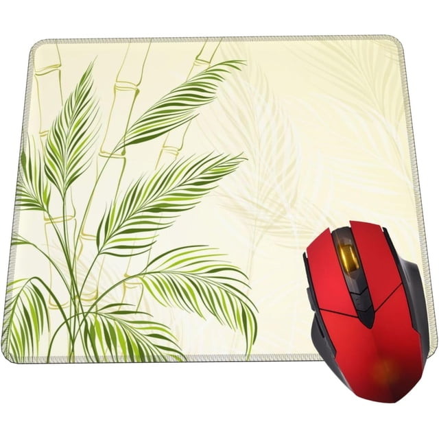 Bamboo Forest Tree Mouse Pads Non-Slip Rubber Base Square Gaming Mousepad Ideal for Computer, Home, & Office Desk