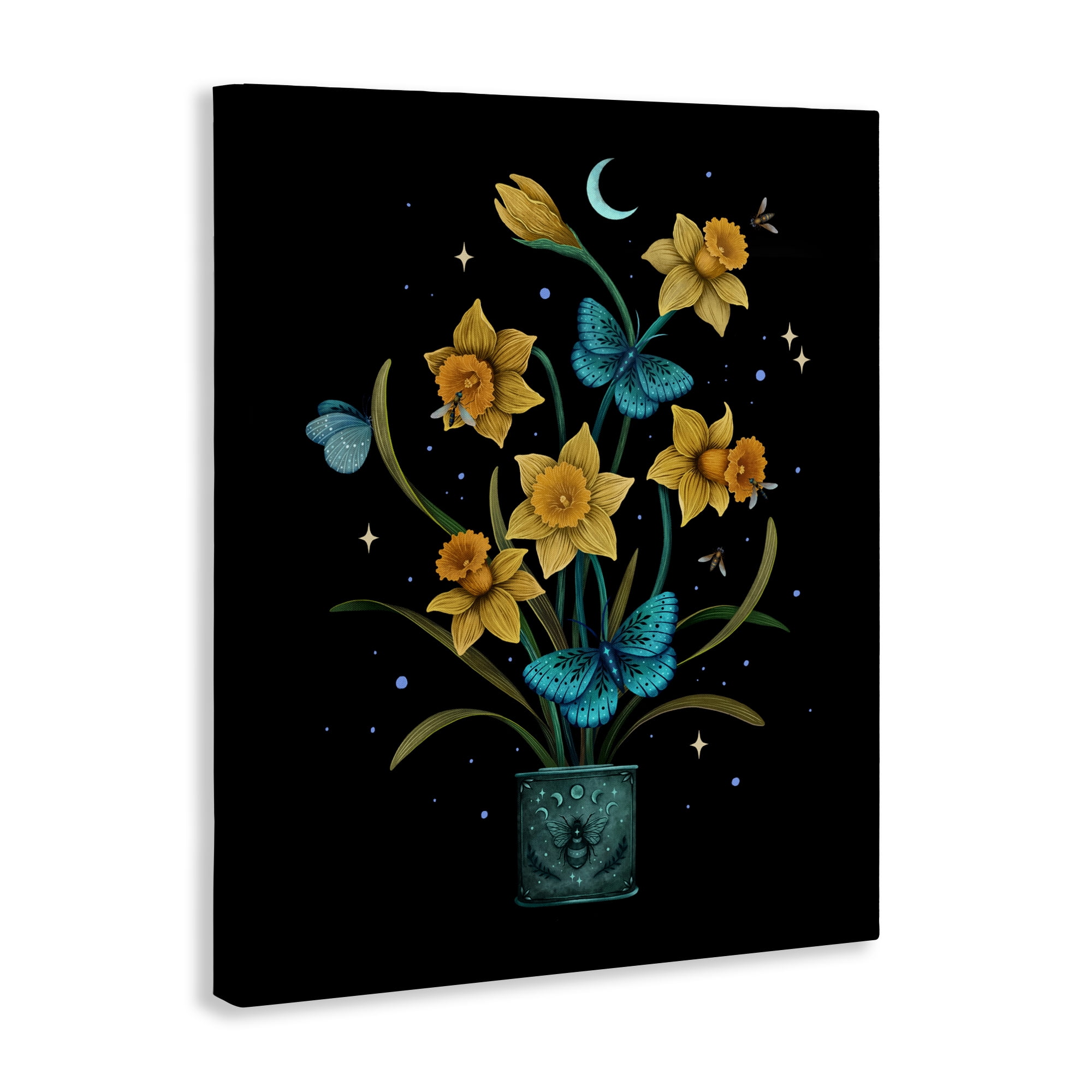 Stupell Industries Mystical March Daffodils Canvas Wall Art, design by Episodic Drawings