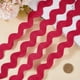 thumbnail image 3 of Cinta de zigzag jumbo de 3,4 cm (1,34 pulgadas), 9,14 m (10 yardas), cinta de zigzag navideña rosa intenso con ondas y flecos, cinta de zigzag tejida, encaje en forma de S con carrete, 3 of 9