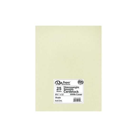 Paper Accents Cardstock 8.5"x 11" Heavyweight Smooth 100lb Shale 25pc