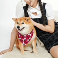 thumbnail image 2 of KLL Tulips Flowers Dog Bandanas,Triangle Reversible Pet Scarf for Small Medium Large and Extra Large Dogs-Large, 2 of 4