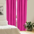 thumbnail image 2 of Ambesonne Hot Pink Curtains, White Stars Girlish, Pair of 28"x95", Hot Pink White, 2 of 5