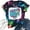 A-Tie Dye, variant on 90s Outfit for Women Take Me Back to The 90's Vintage Neon Crew Neck Tops Tee for Birthday Party Gift