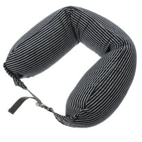 FUEENIRVA U-Shaped Blue Cotton Foam Neck Pillow, Supportive and Comfortable