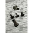 thumbnail image 4 of Kingston Brass KBX8135DPL Paris Three-Handle Tub and Shower Faucet, Oil Rubbed Bronze, 4 of 5