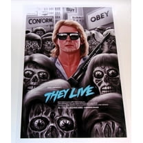They Live 1988 John Carpenter Alternate Poster #3 Promo 19"x13" Roddy Piper