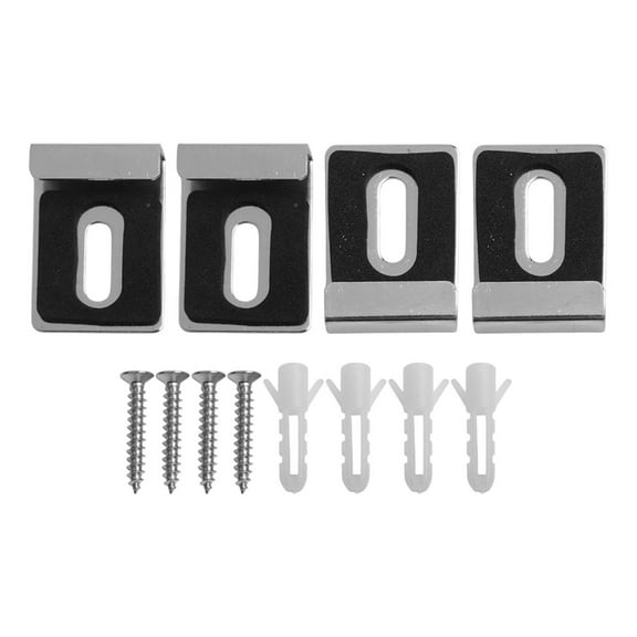 4 Sets Wall Mount Mirror Clips Mirror Bracket Clips with Screws Mirror Hooks