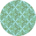 thumbnail image 1 of Ahgly Company Machine Washable Indoor Round Transitional Aquamarine Green Area Rugs, 6' Round, 1 of 7