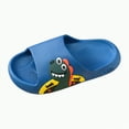 thumbnail image 3 of TOWED22 Kids Slide Sandals EVA Cloud Slippers Open Toe Soft Slides Lightweight Non-slip Unisex Children Cozy Summer Flip Flop Shoes(Blue,3), 3 of 5