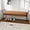 Brown, variant on LukeAlon Modern Chenille Entryway Bench, Upholstered End of Bed Bench with Arms Classic Bedroom Ottoman Bench with Metal Legs Elegant Footstool for Entrance Living Room, Grey