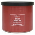 thumbnail image 1 of Mainstays 3-Wick Textured Wrapped Warm Apple Pie Scented Candle, 14 oz, 1 of 6