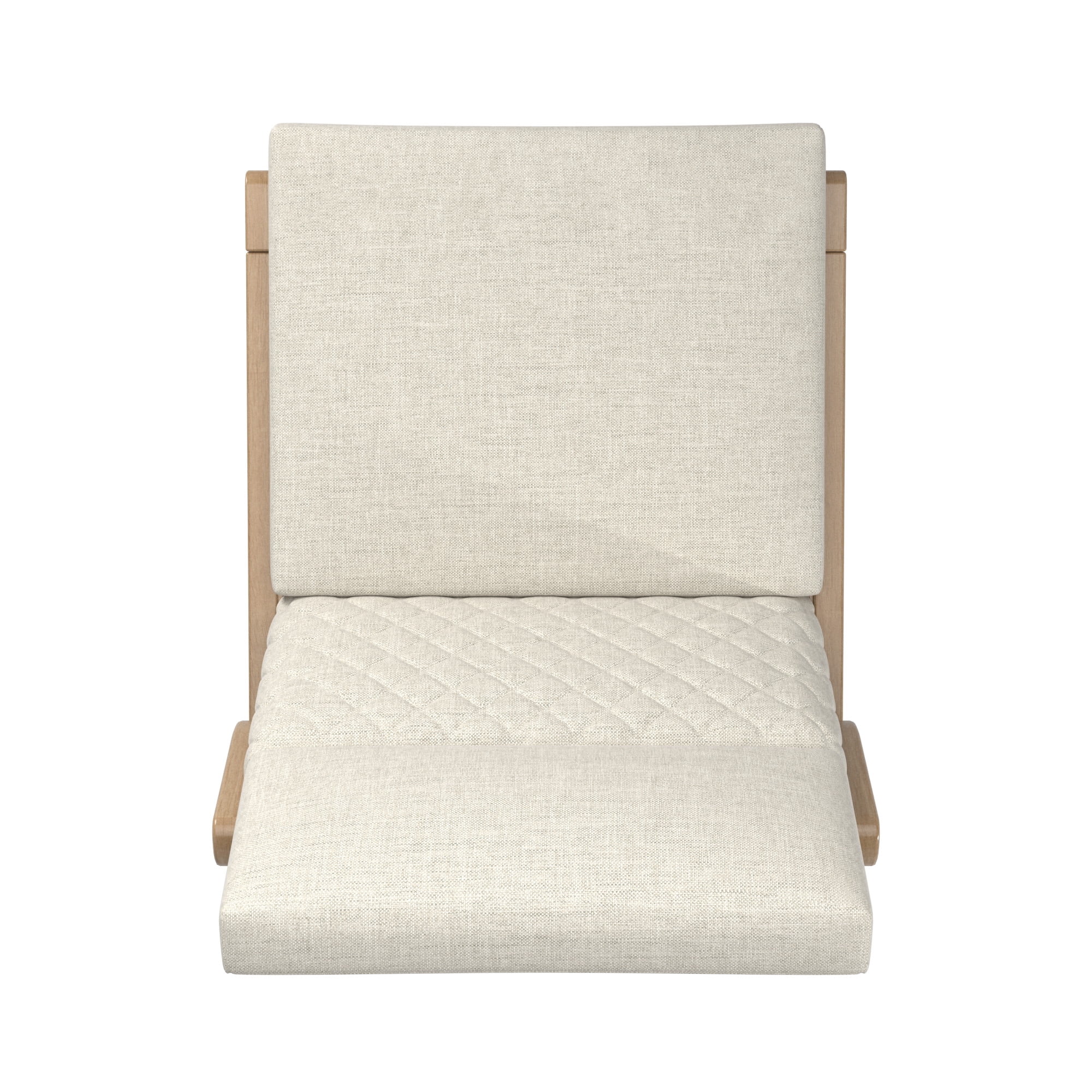Weston Home Vagar Beige Linen Wood Dining Chairs, Natural Finish (Set of 2)