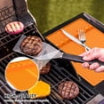thumbnail image 3 of Grill Side Shelf Mat Silicone Griddle Tool Mat with 8 Slot Anti-Slip Grill Holder Pad Heat-Resistant BBQ Utensil Mat Kitchen Countertop Spatula Mat 15.94×11.42inch for Grilling, 3 of 7