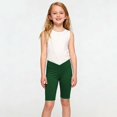 thumbnail image 5 of ATOGUTA Girl Biker Shorts Size 4T-14 Kids Fashion Elastic High Waist Workout Running Shorts with Pockets Green, 5 of 7
