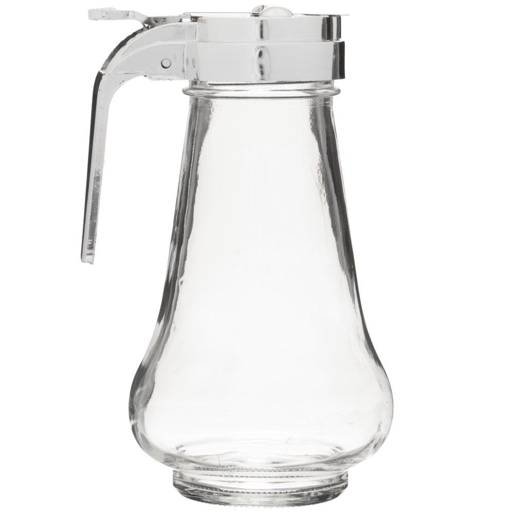 Syrup Dispenser, 14oz (420mL) Glass Bottle NoDrip Pourers for Maple Syrup, Salad Dressings