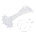 thumbnail image 1 of Uxcell 1000pcs Polyester Hang Tag String (7.9") - Plastic Snap Lock Pin Loop White, 1 of 6