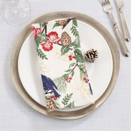 

Saro Lifestyle 557.M20S 20 x 20 in. Pinecones & Birds Table Napkins Multi Color - Set of 4