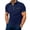 Blue, variant on IWRICH Men's Casual Polo Shirts Classic Short Sleeve Button up Shirt Fashion Summer Basic Tops with Pocket Blue M