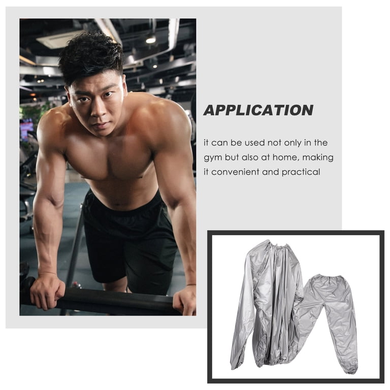 YSNOOWE Whamvox Silver Sauna Suit for Men Accelerates Fat Burning