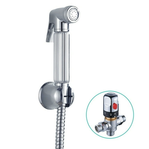 Douche Kit Bidet Toilet Thermostatic Valve With Brass Chrome Shower