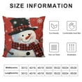 thumbnail image 5 of Nawypu  Snowman Christmas Pillow Covers Red Background White Snow Snowman Decorative Throw Pillows Farmhouse Xmas Winter Holiday Cushion Case for Sofa Couch Outdoor Decor, 5 of 5