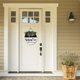 thumbnail image 2 of Eveokoki 11" Welcome Sign for Front Door Farmhouse Porch ,Round Wooden Hanging Sign for Housewarming gift Christmas Decor Outdoor Indoor, 2 of 5
