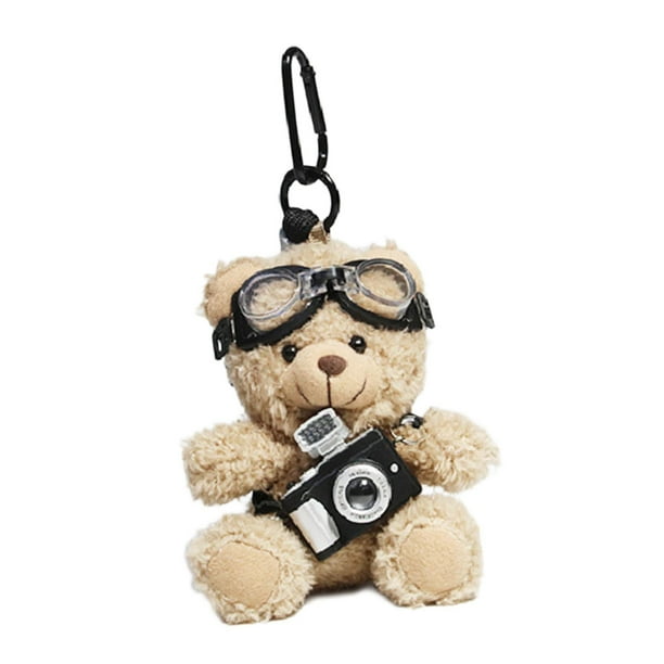 Llavero colgante para llaves, decoración novedosa para bolsos, accesorios, regalo, llavero versátil. Gafas de oso pardo