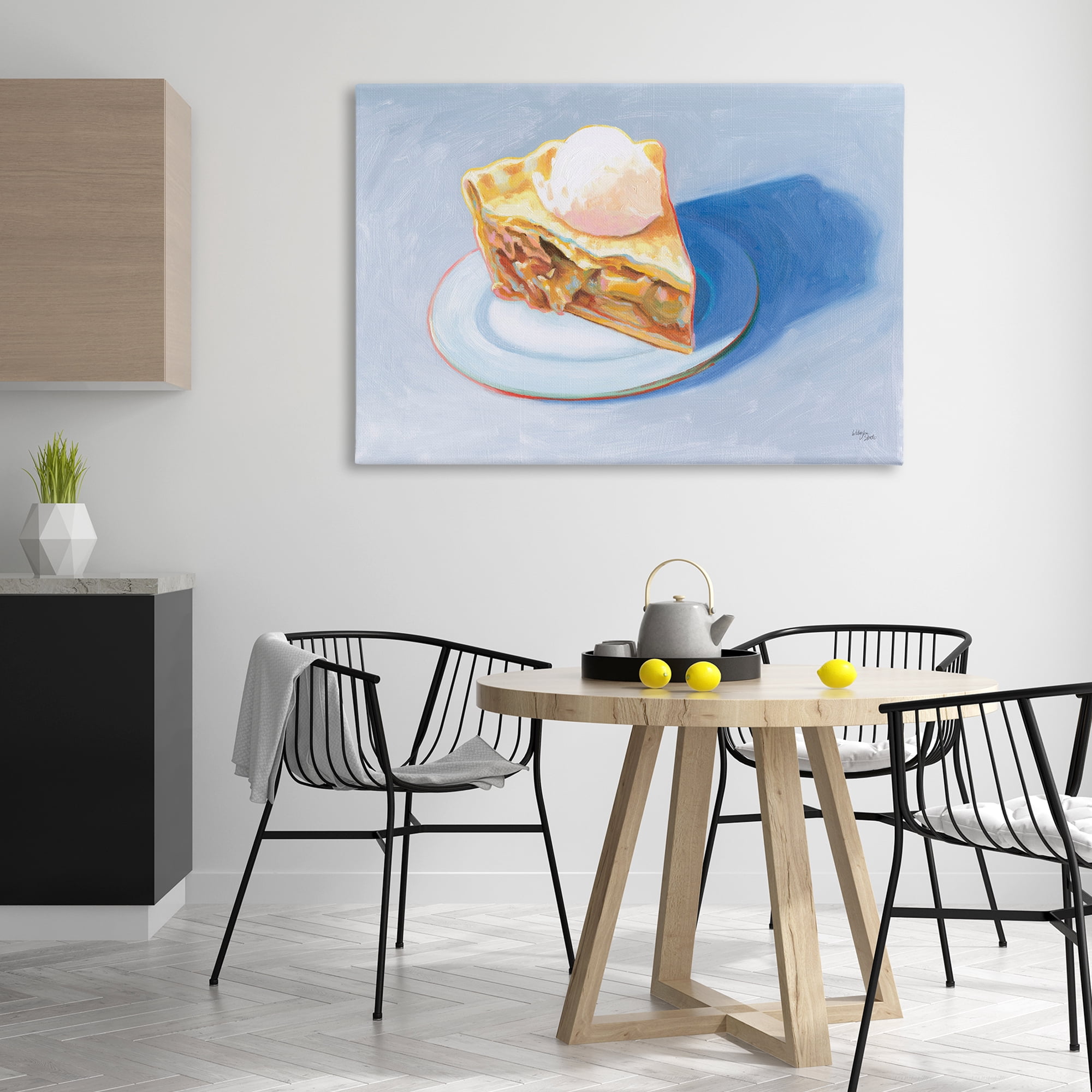 Stupell Industries Apple Pie Still Life Food & Beverage Painting Wrapped Canvas Art Print Wall Art, 45 x 30
