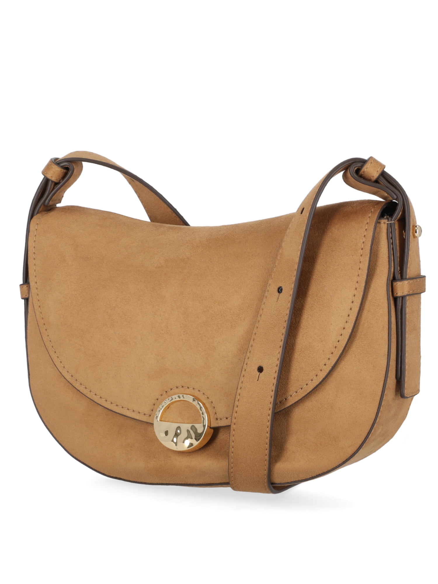 Scenario Women's Faux Suede Crossbody Handbag, Brown Spaniel